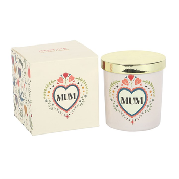 Mum Folk Heart French Tulip Candle