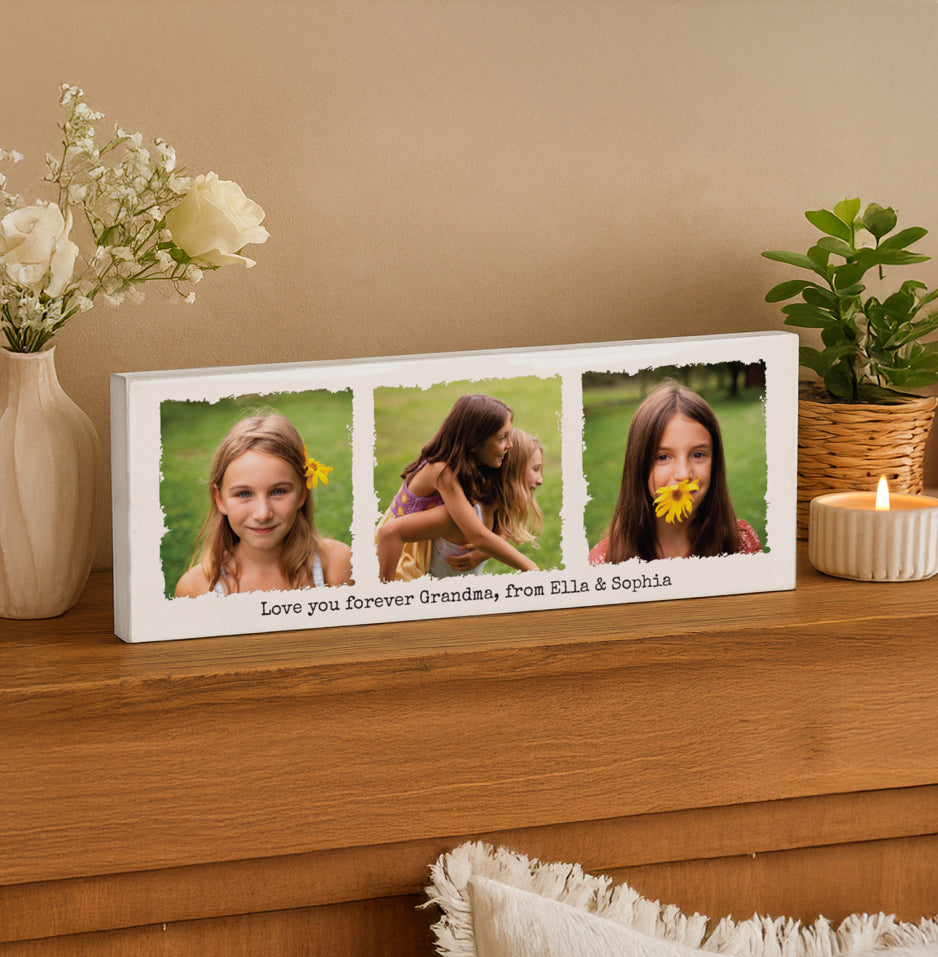 Personalised Photo Upload Mantel Block