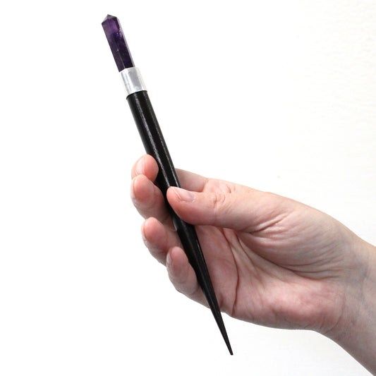 Simple Pointed Healing Wand - Rose, Rock, Amethyst (set of 3)