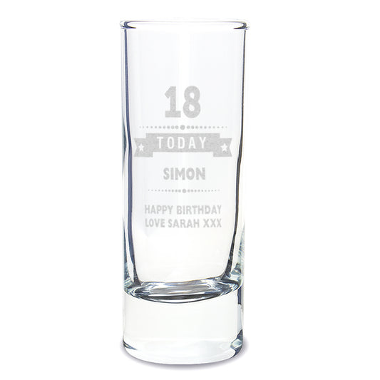 Personalised Birthday Star Shot Glass