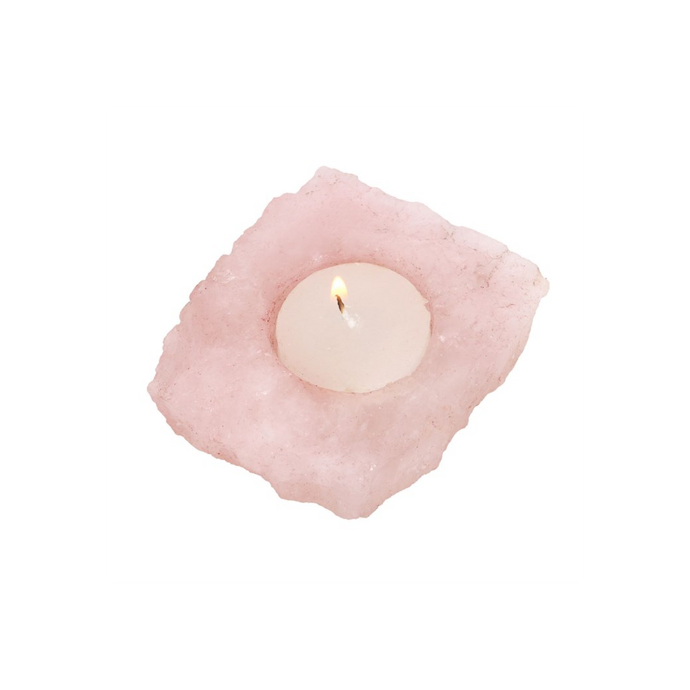 Rose Quartz Tealight Candle Holder