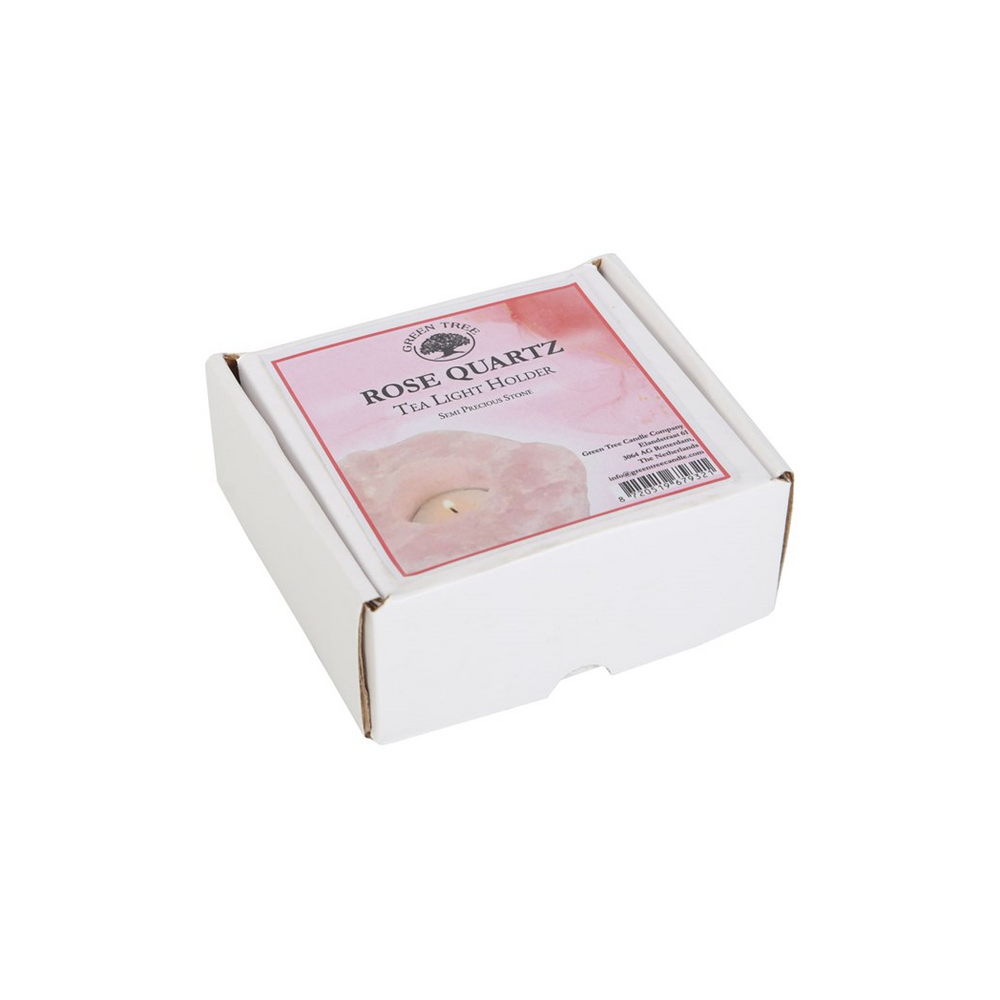 Rose Quartz Tealight Candle Holder
