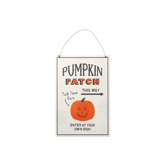 30cm Pumpkin Patch Hanging Sign