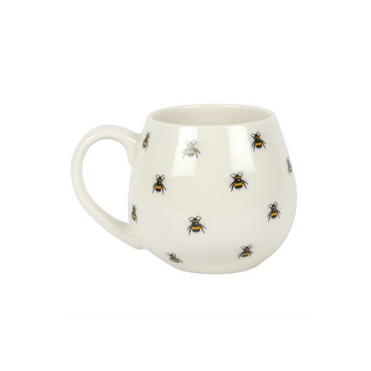Bee Print Rounded Mug