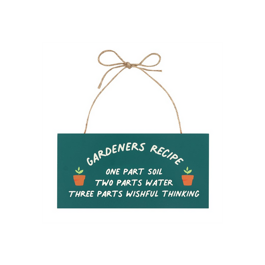 Gardeners Recipe Hanging Sign