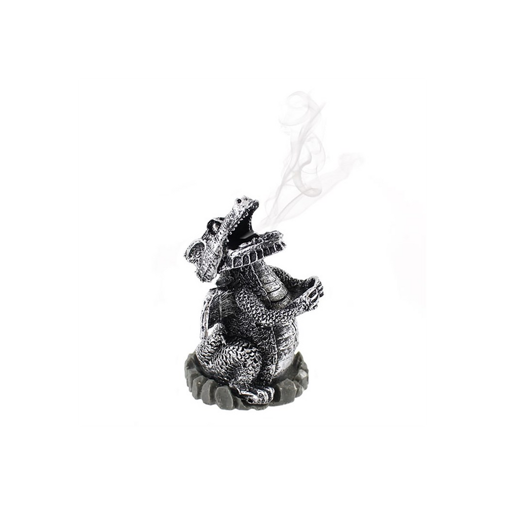 Silver Dragon Incense Cone Holder