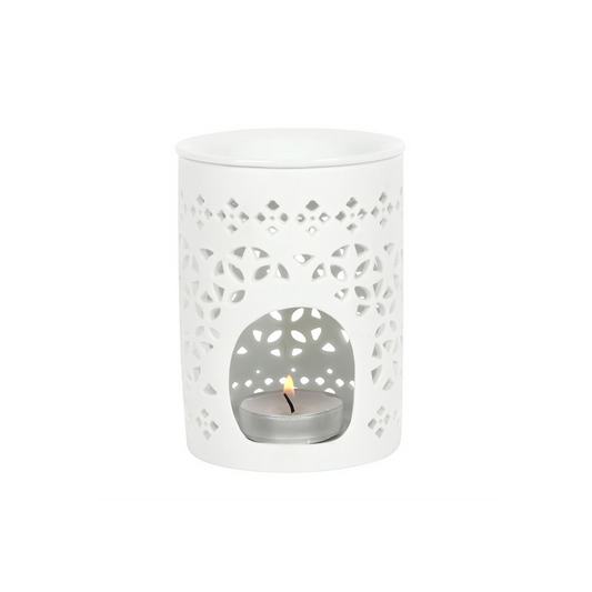 White Matte Cut Out Oil Burner