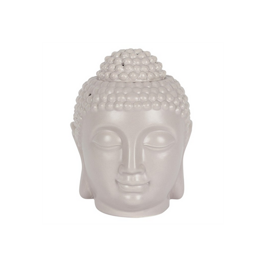 Large Grey Buddha Head Oil Burner