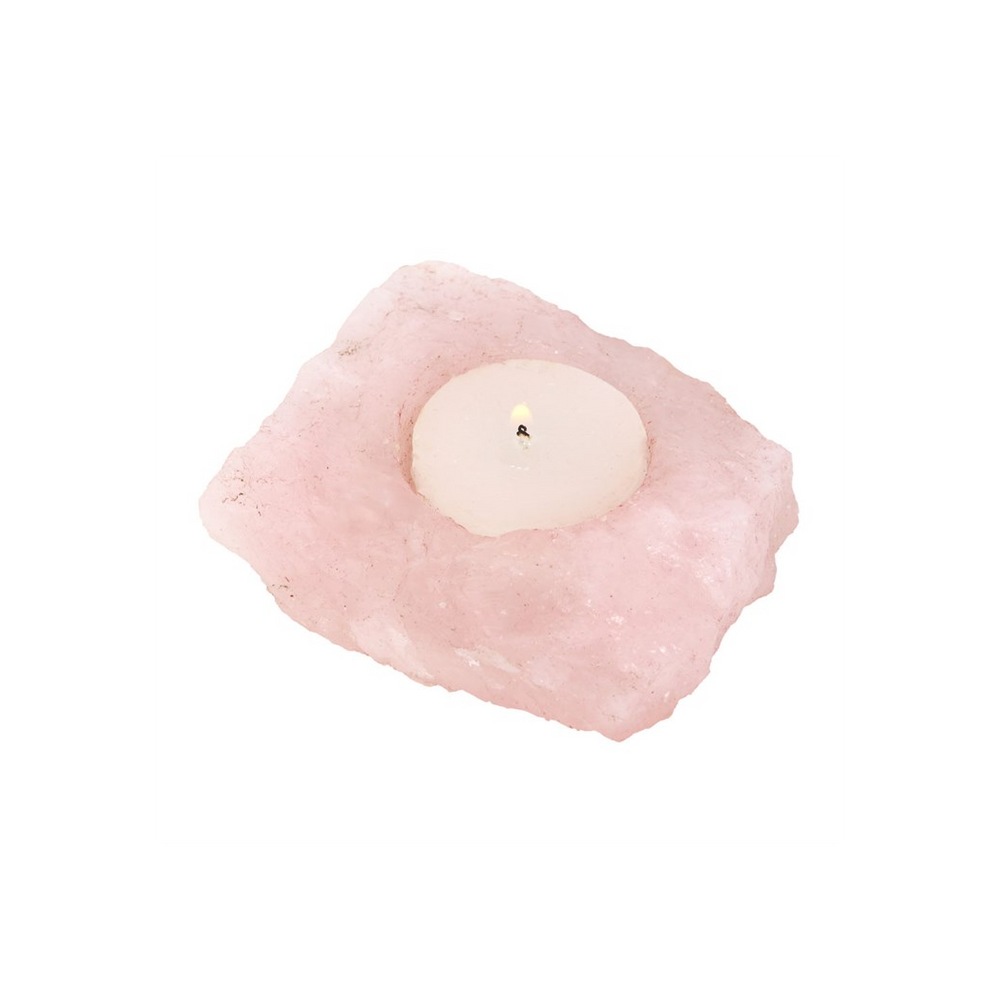 Rose Quartz Tealight Candle Holder
