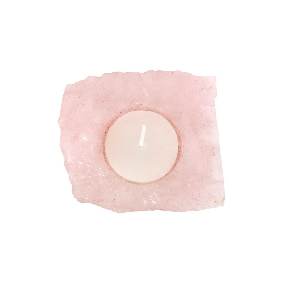 Rose Quartz Tealight Candle Holder