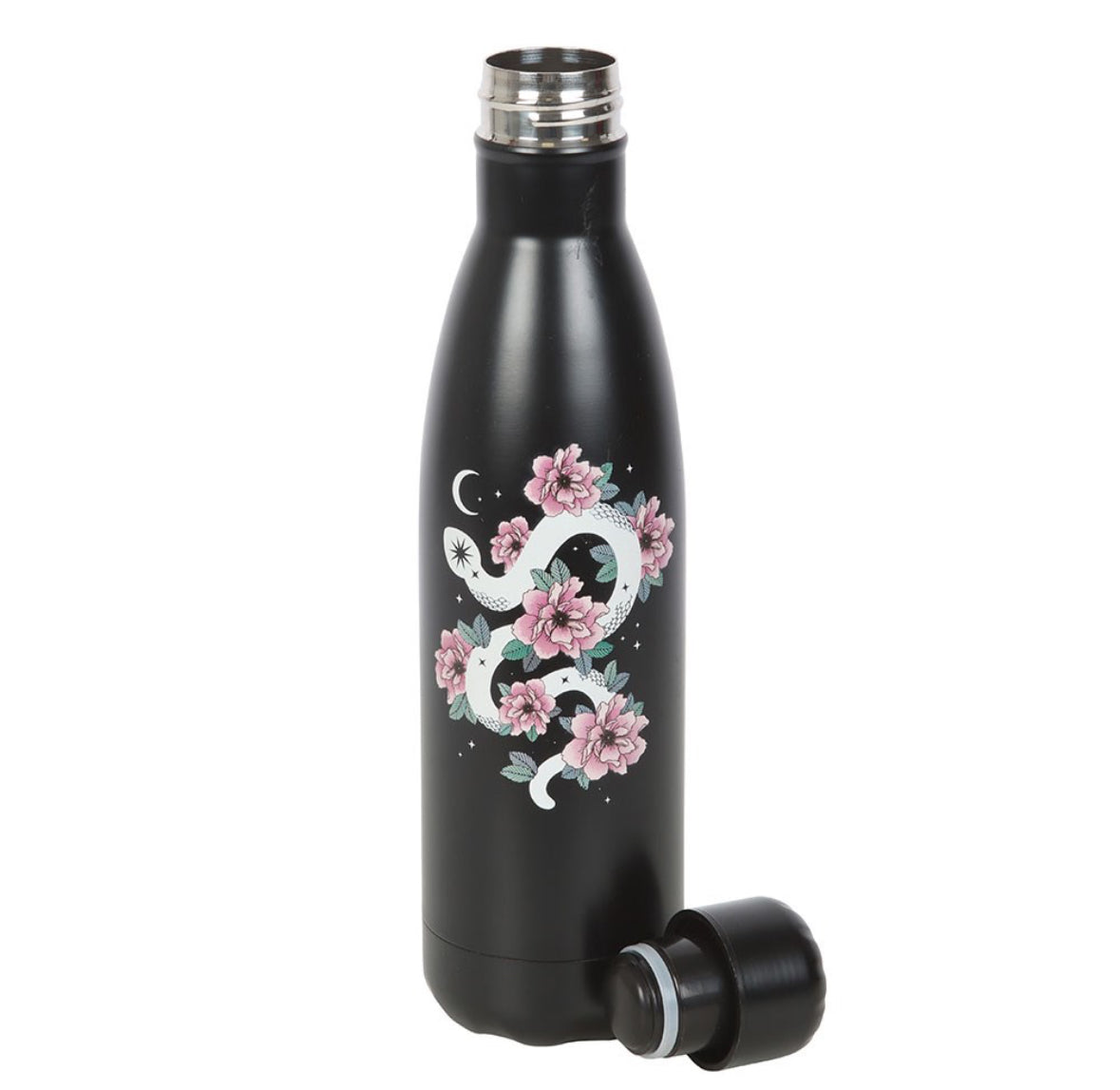 Floral Snake Metal Water Bottle