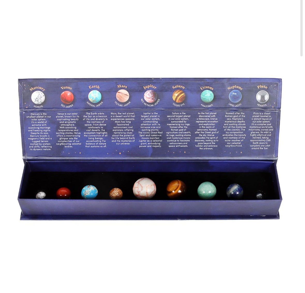 Solar System Gemstone Crystal Sphere Set