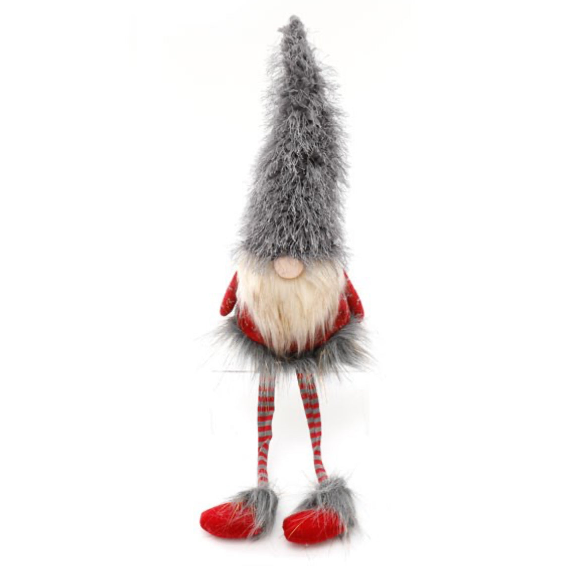 67cm Grey and Red Christmas Gonk with Dangly Legs