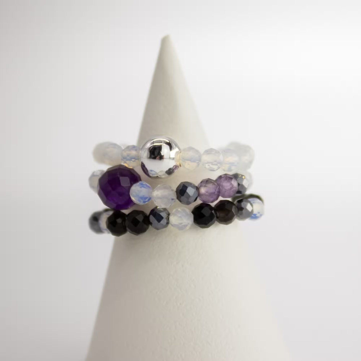 Nymph Spirit Gemstone Ring Set - Full Moon