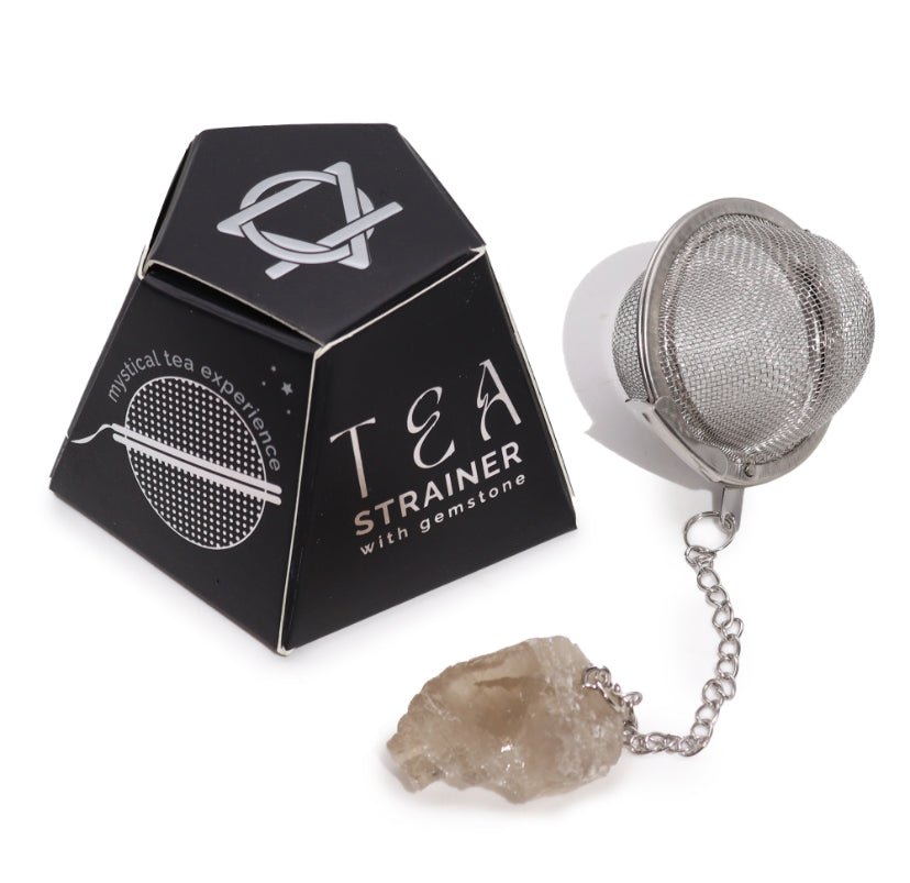 Raw Crystal Gemstone Tea Strainer - Smoky Quartz