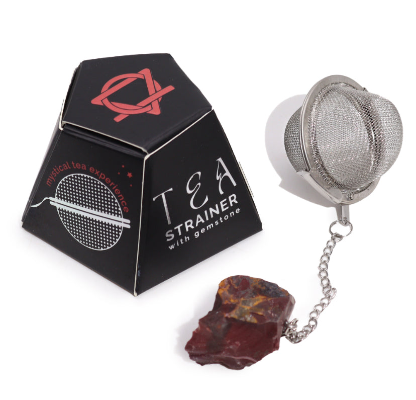 Raw Crystal Gemstone Tea Strainer - Mookaite