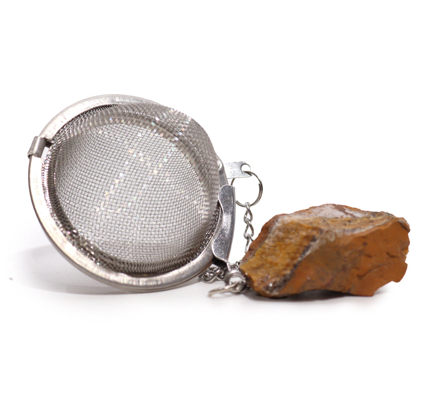 Raw Crystal Gemstone Tea Strainer - Gold Tigers Eye