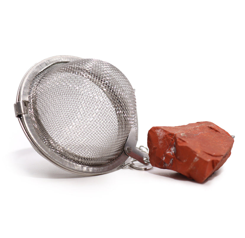 Raw Crystal Gemstone Tea Strainer - Red Jasper