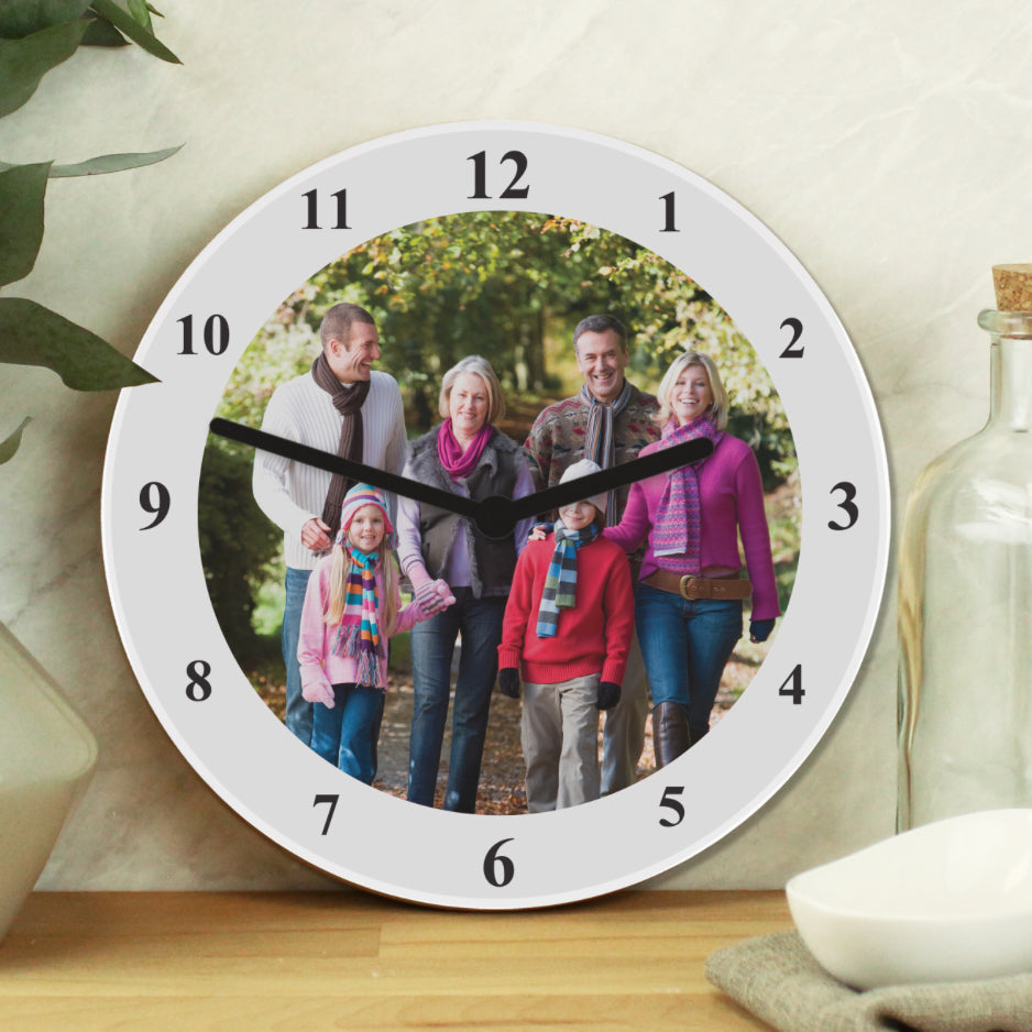 Personalised Photo Upload Wooden Clock