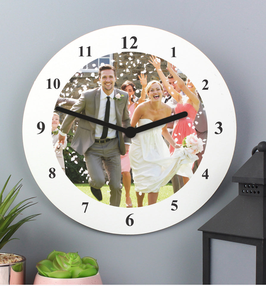 Personalised Photo Upload Wooden Clock