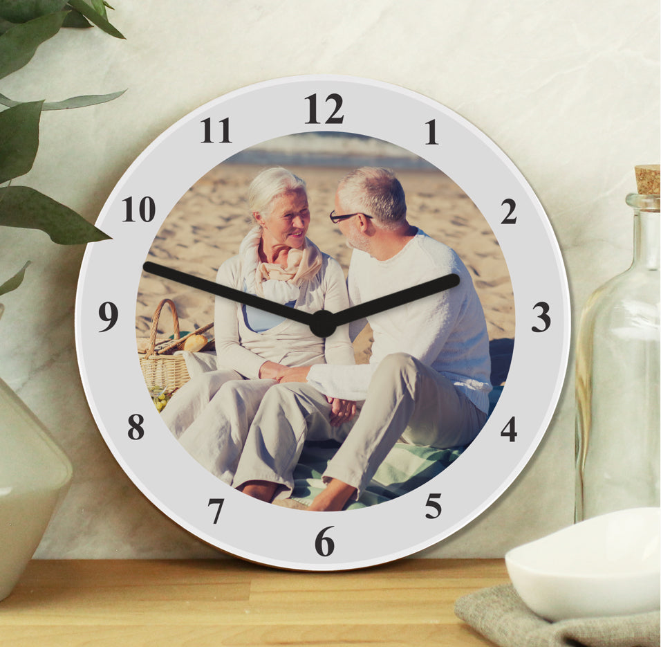 Personalised Photo Upload Wooden Clock