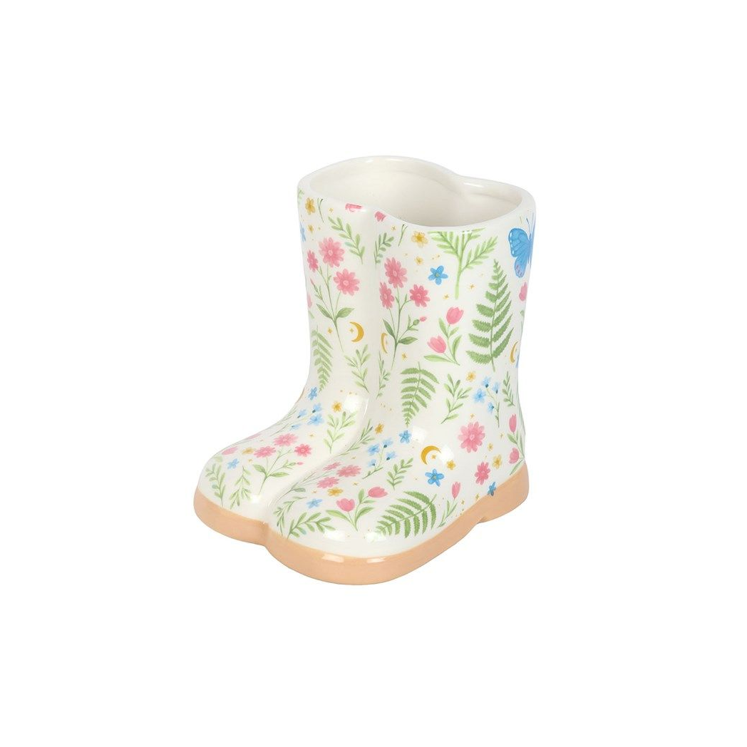 Luna Bloom Floral Print Welly Boot Planter