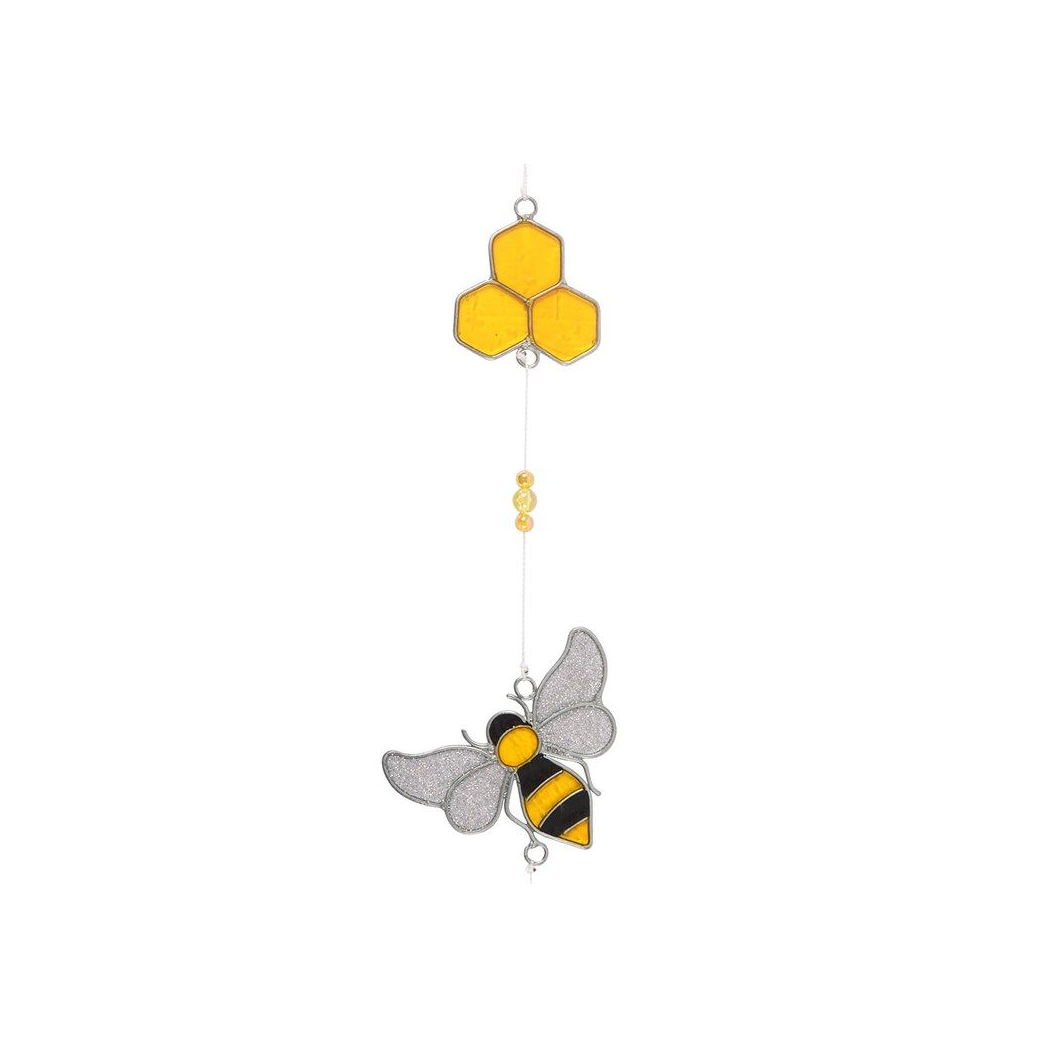String of Bee and Honeycomb Suncatchers