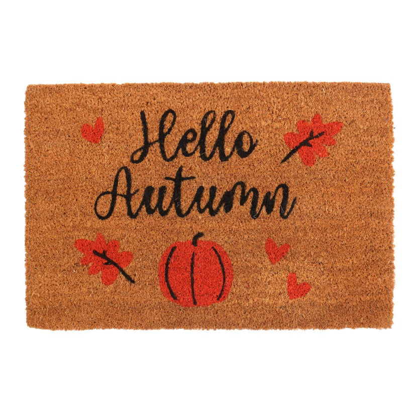 Natural Hello Autumn Doormat