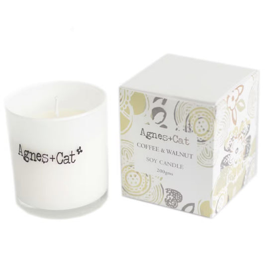 Agnes + Cat Votive Candle - Coffee and Walnut
