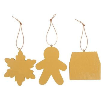 Set of 3 Hanging Gingerbread Decorations