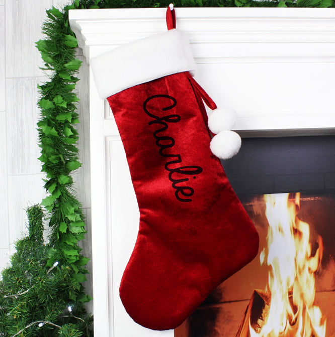 Personalised Name Only Red Stocking