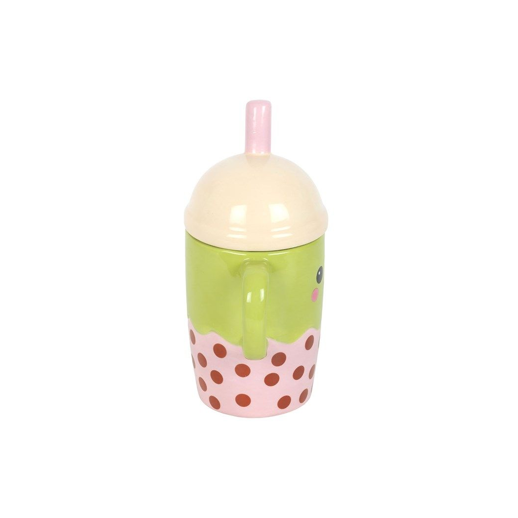Kawaii Bubble Tea Lidded Mug