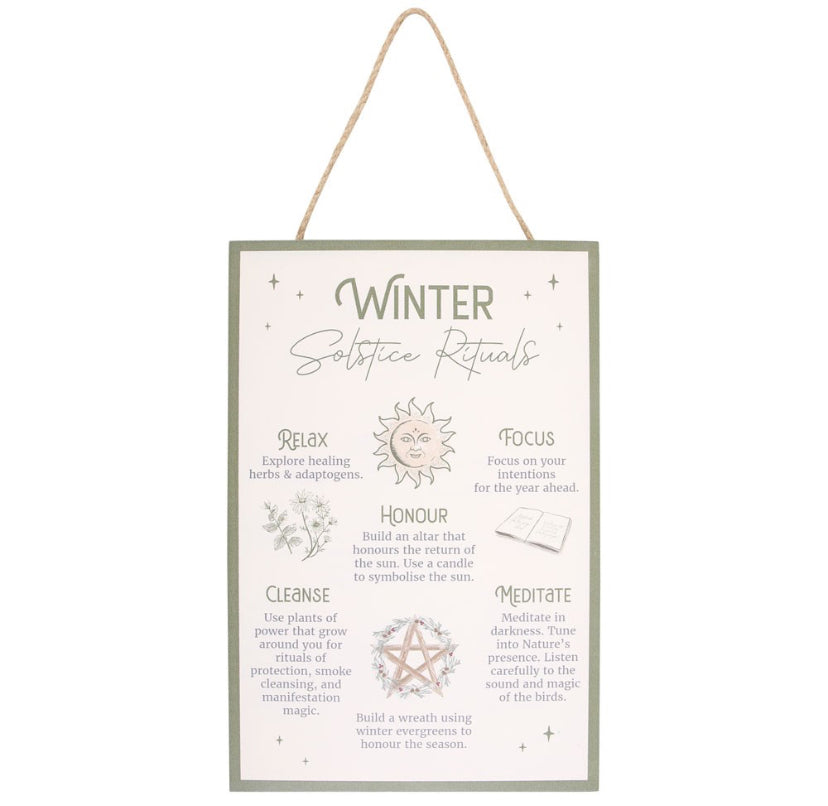 30cm Winter Solstice Rituals MDF Hanging Sign