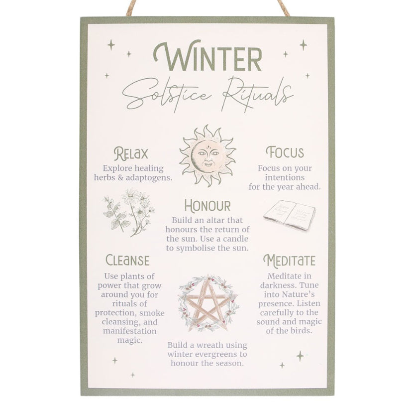 30cm Winter Solstice Rituals MDF Hanging Sign