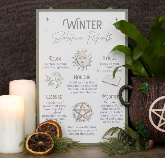 30cm Winter Solstice Rituals MDF Hanging Sign