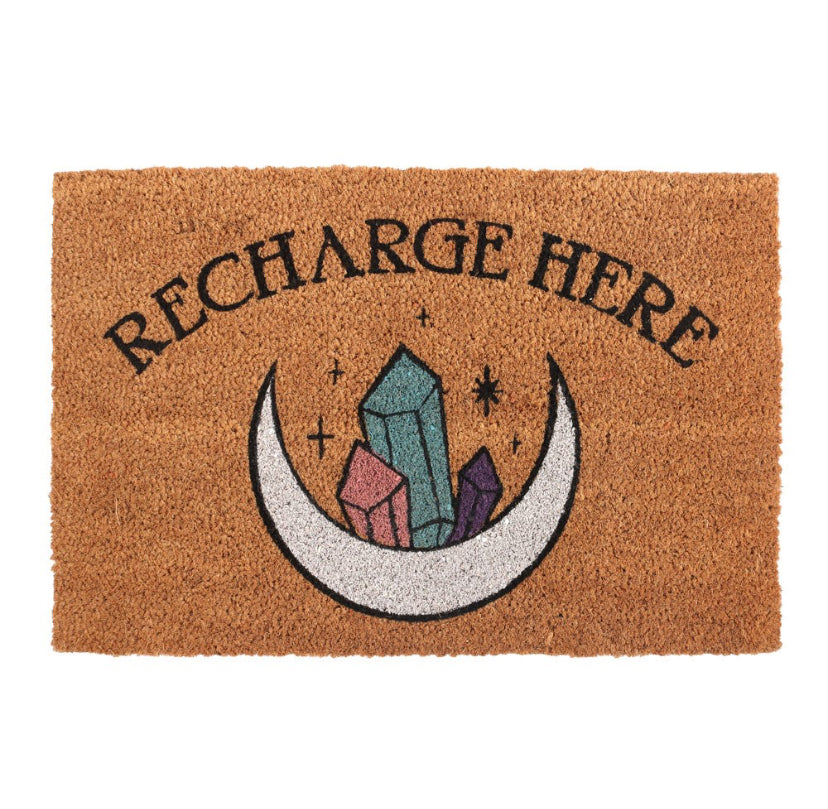 Natural Recharge Here Crystal Doormat