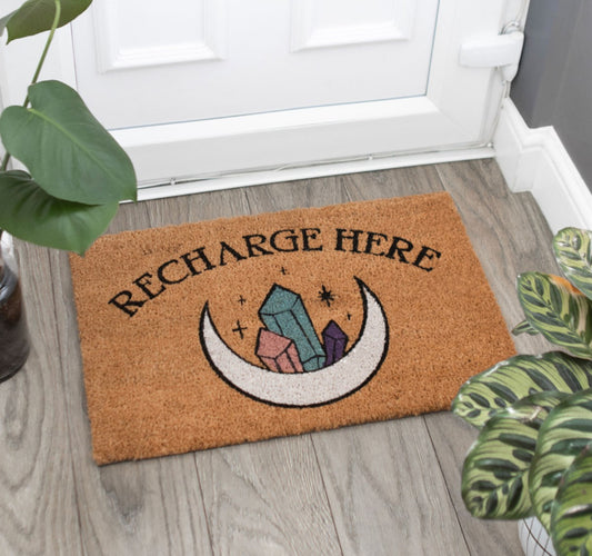 Natural Recharge Here Crystal Doormat