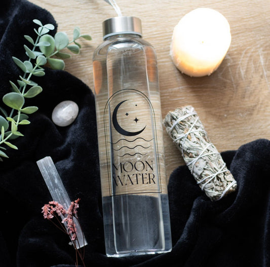 Moon Water Glass Water Bottle