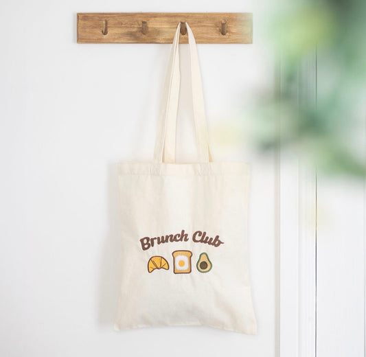Brunch Club Embroidered Tote Bag
