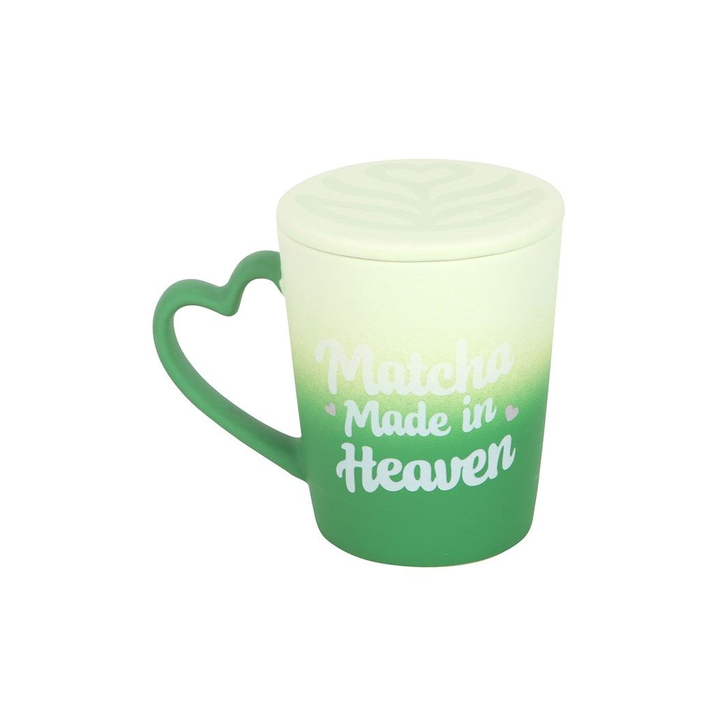 Matcha Made in Heaven Mug with Coaster Lid