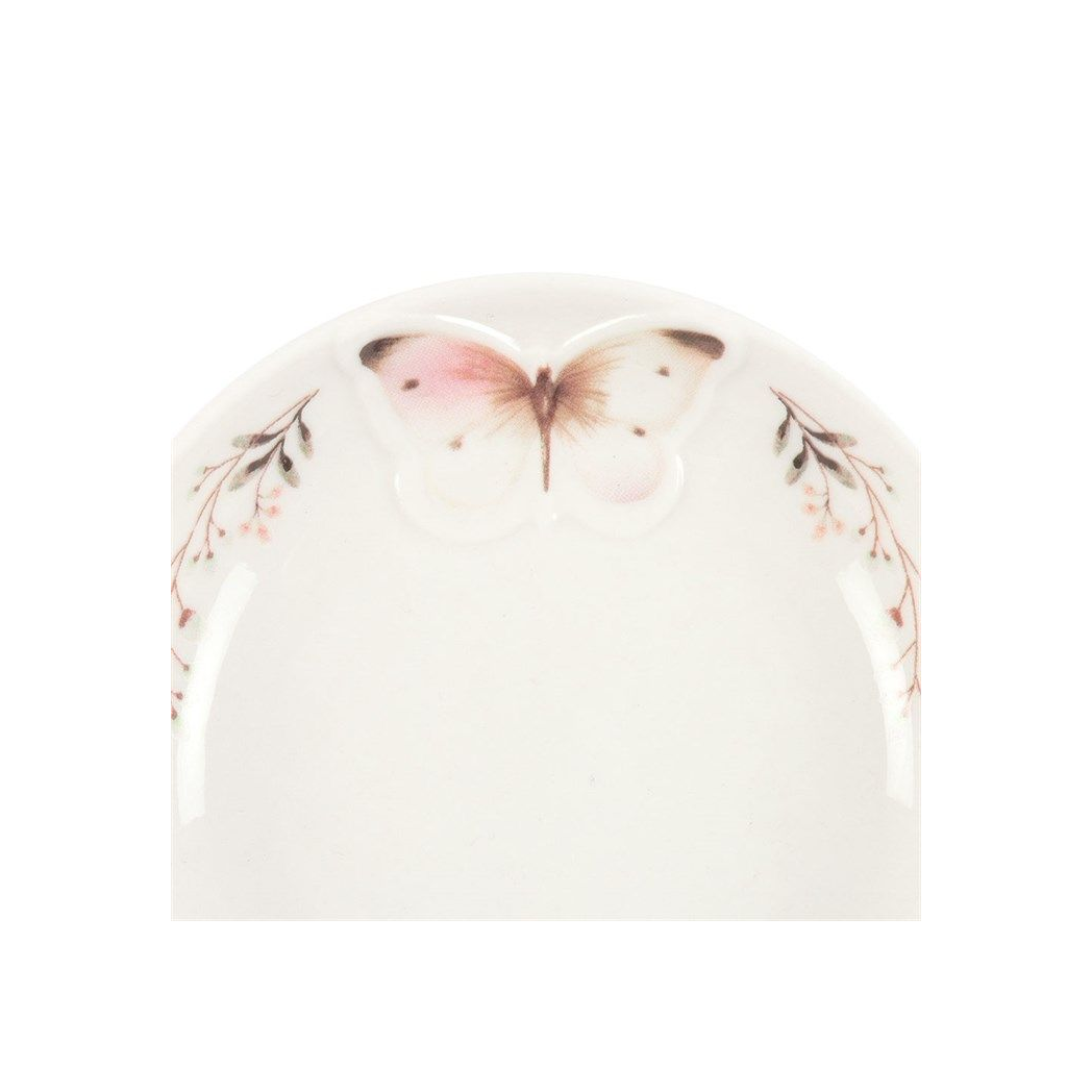 White Butterfly Trinket Dish