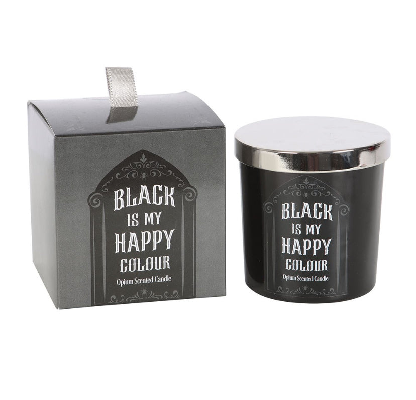 Black is My Happy Colour Opium Candle