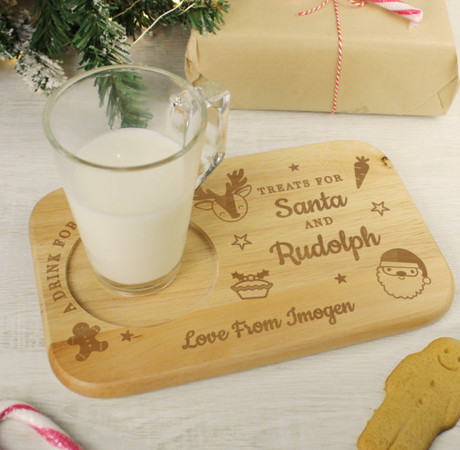 Personalised Treats for Santa Coaster Tray