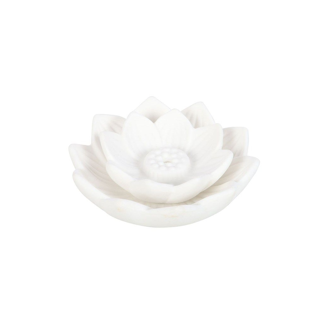 White Lotus Flower Incense Stick Holder