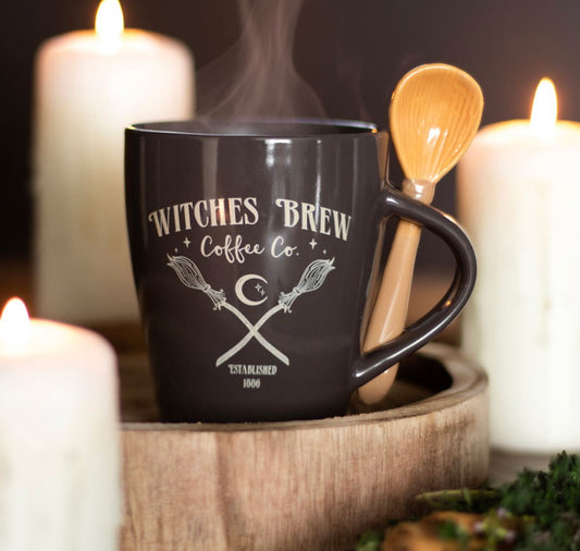 Witches Brew Coffee Co. Mug and Spoon Set