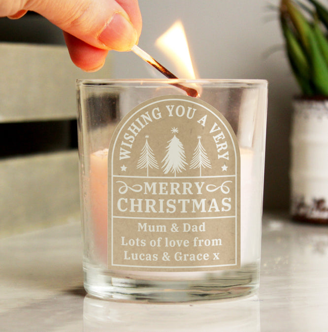 Personalised Christmas Candle Jar