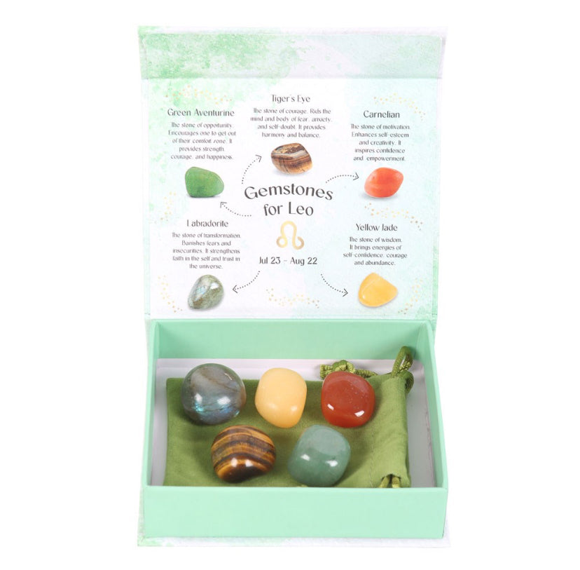 Leo Crystal Tumblestone Set