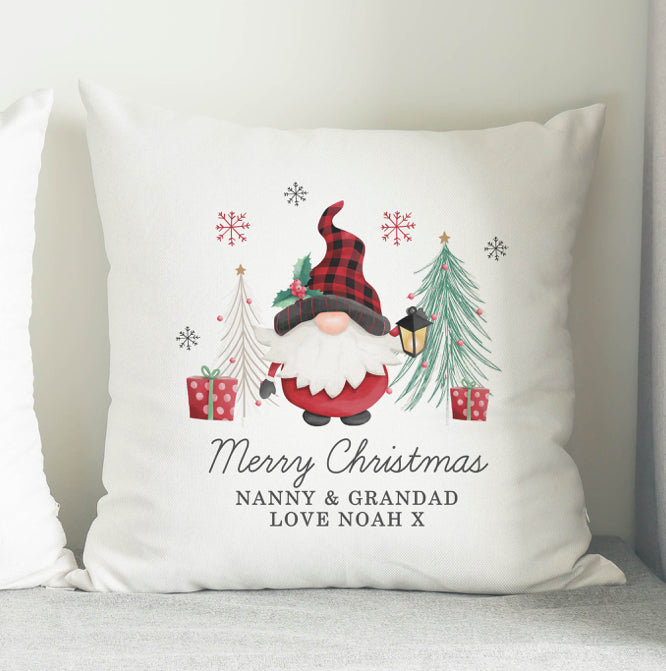 Personalised Gonk Christmas Cushion