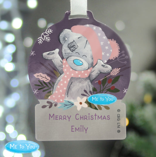 Personalised Me to You Cosy Winter Acrylic Decoration