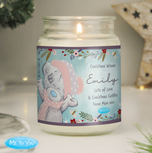 Personalised Me to You Cosy Winter Large Candle Jar